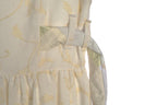 Ivory Embroidered Vine Sleeveless Maxi Dress | Sustainable Occasion Dress with Adjustable Waist