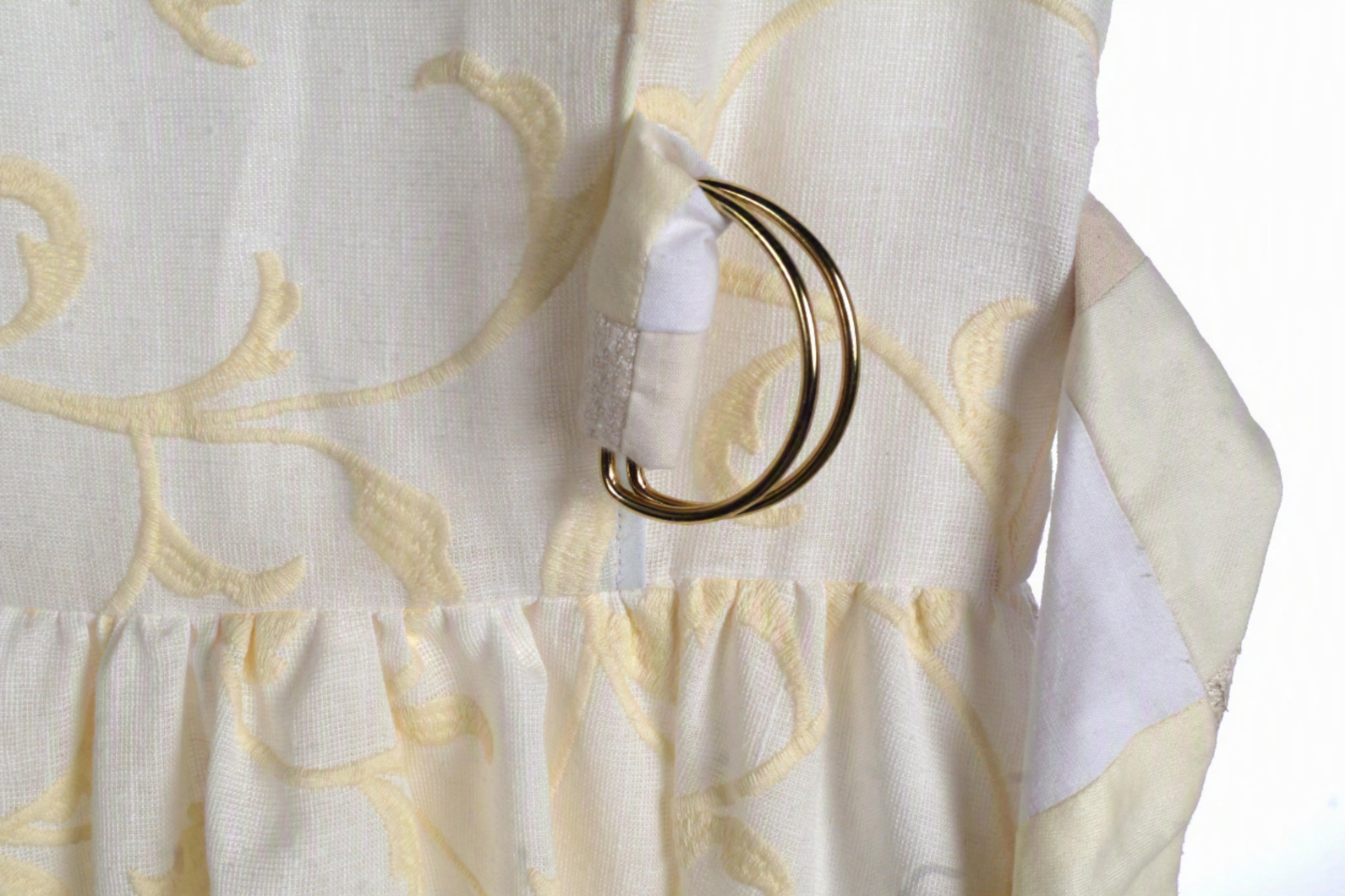 Ivory Embroidered Vine Sleeveless Maxi Dress | Sustainable Occasion Dress with Adjustable Waist