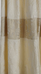 Ivory Floral Jacquard Co-Ord Set | Sustainable Sleeveless Crop Top & Tiered Maxi Skirt