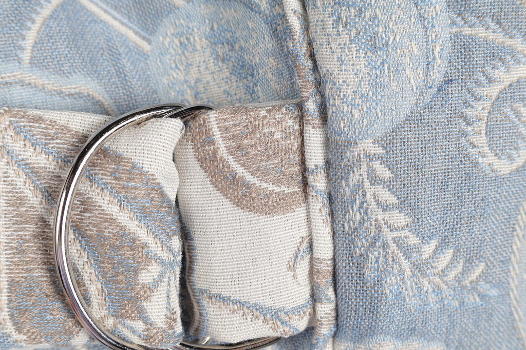 Blue Botanical Print Co-Ord Set | Sustainable Sleeveless Crop Top & Tiered Maxi Skirt