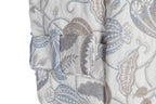Blue Botanical Print Co-Ord Set | Sustainable Sleeveless Crop Top & Tiered Maxi Skirt