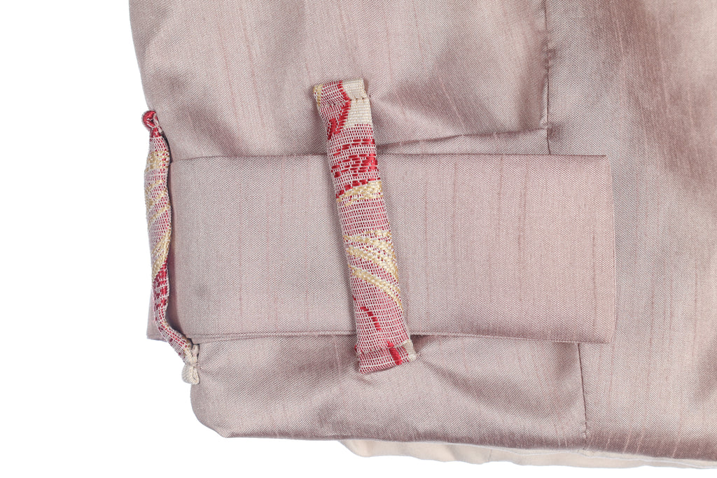 Blush Pink Floral Jacquard Co-Ord Set | Sustainable Sleeveless Crop Top & Tiered Maxi Skirt