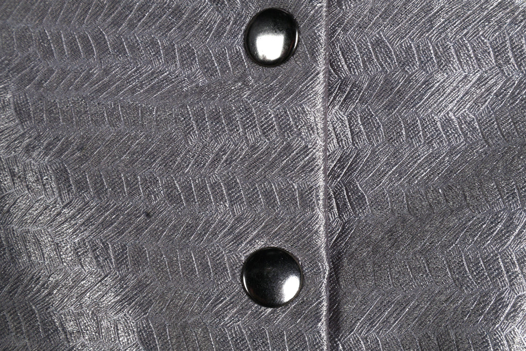 Charcoal Grey Sleeveless Maxi Dress | Sustainable Textured Occasion Dress with Adjustable D-Ring Waist