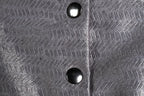 Charcoal Grey Sleeveless Maxi Dress | Sustainable Textured Occasion Dress with Adjustable D-Ring Waist