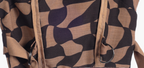 Abstract Mocha Geometric Co-Ord Set | Sustainable Sleeveless Crop Top & Tiered Maxi Skirt