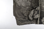 Silver Grey Floral Jacquard Co-Ord Set | Sustainable Sleeveless Crop Top & Maxi Skirt