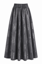 Silver Grey Floral Jacquard Co-Ord Set | Sustainable Sleeveless Crop Top & Maxi Skirt