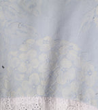 White Broderie Maxi Dress | Sustainable Sleeveless Occasion Dress with Floral Jacquard Waist Ties