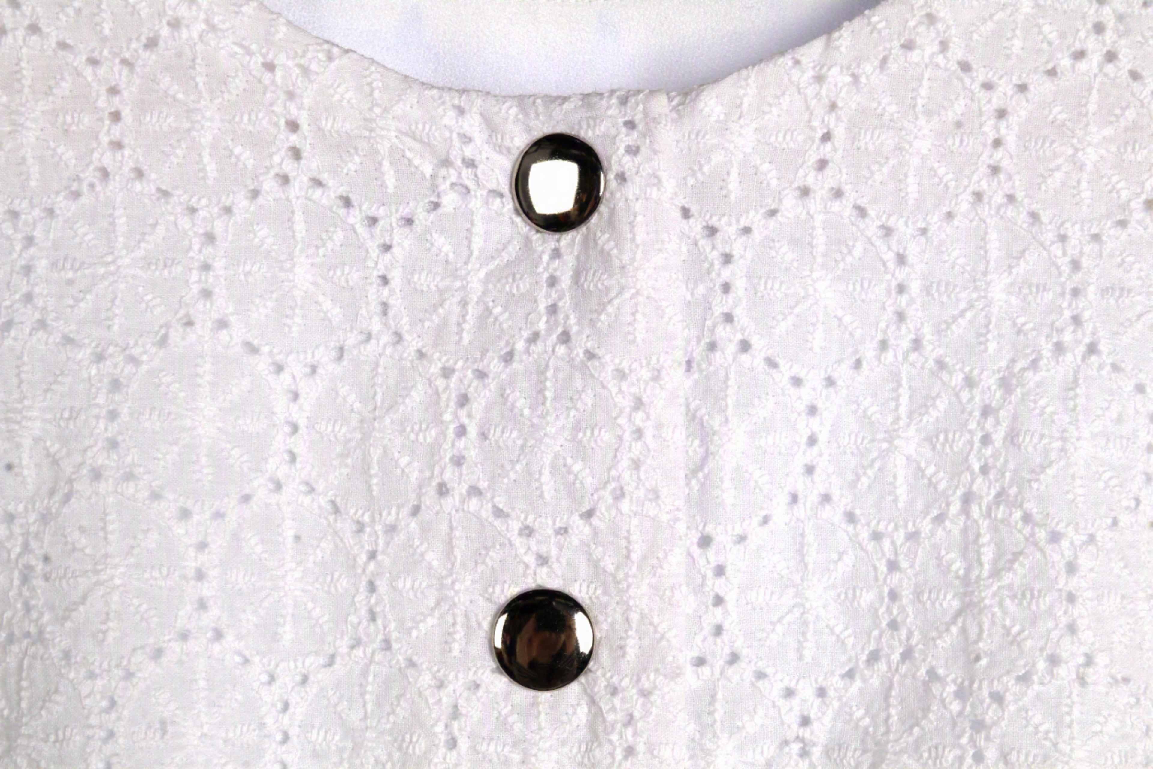 White Broderie Maxi Dress | Sustainable Sleeveless Occasion Dress with Floral Jacquard Waist Ties