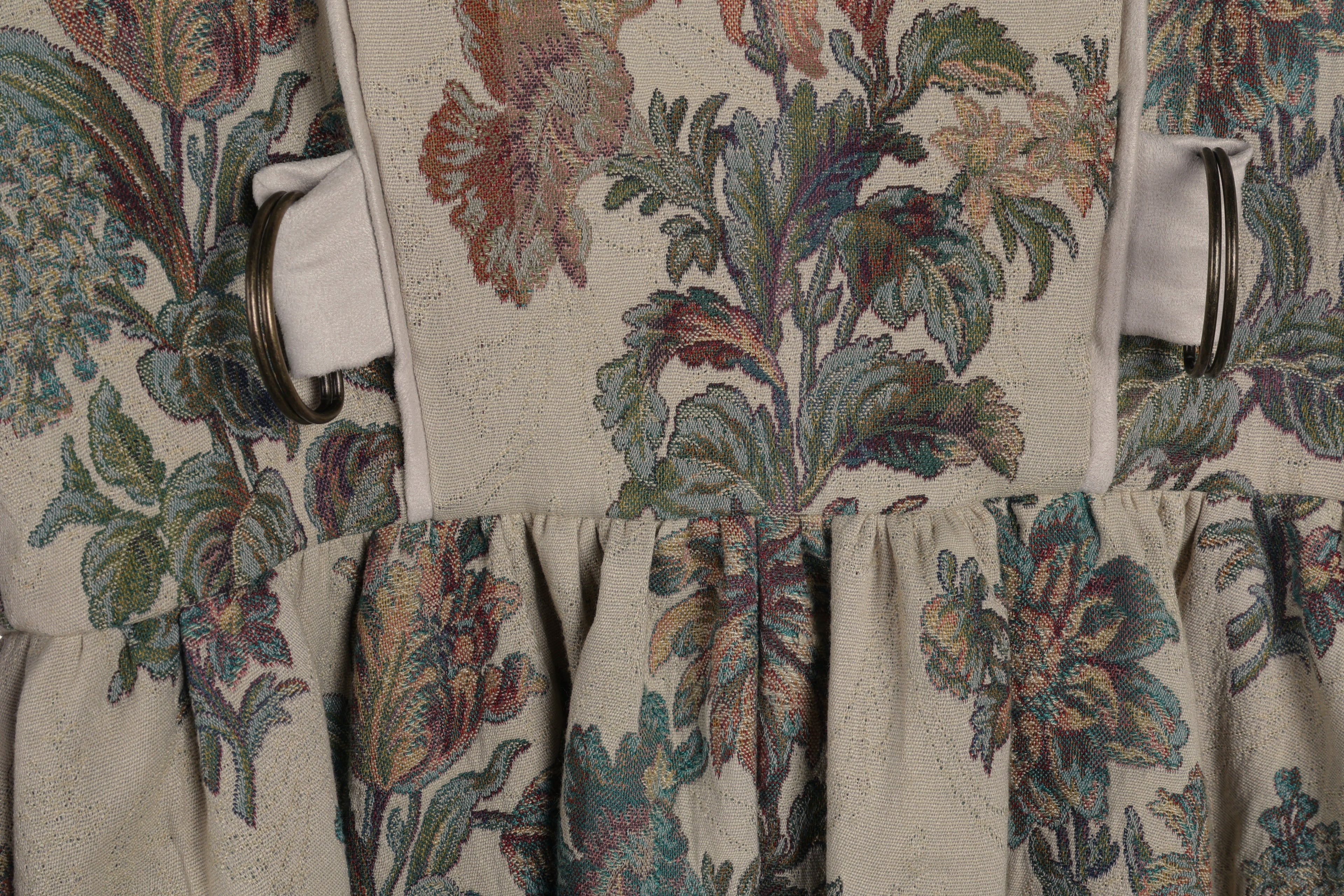 Vintage Floral Maxi Dress | Sustainable Sleeveless Botanical Print Occasion Dress with D-Ring Waist Detail