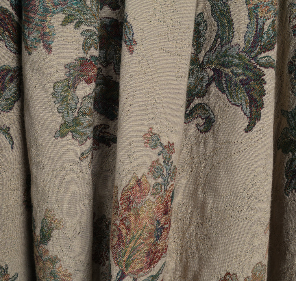 Vintage Floral Maxi Dress | Sustainable Sleeveless Botanical Print Occasion Dress with D-Ring Waist Detail