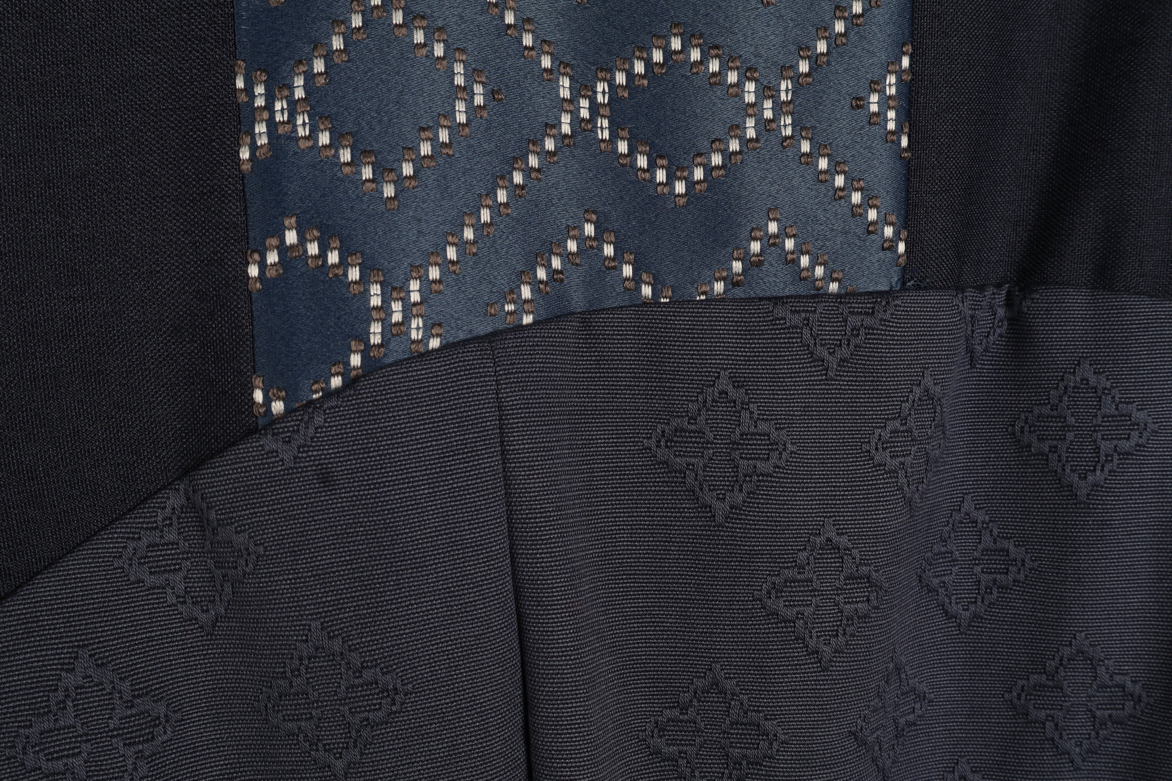 Midnight Jacquard Maxi Dress | Sustainable Sleeveless Occasion Dress with Contrast D-Ring Waist Ties