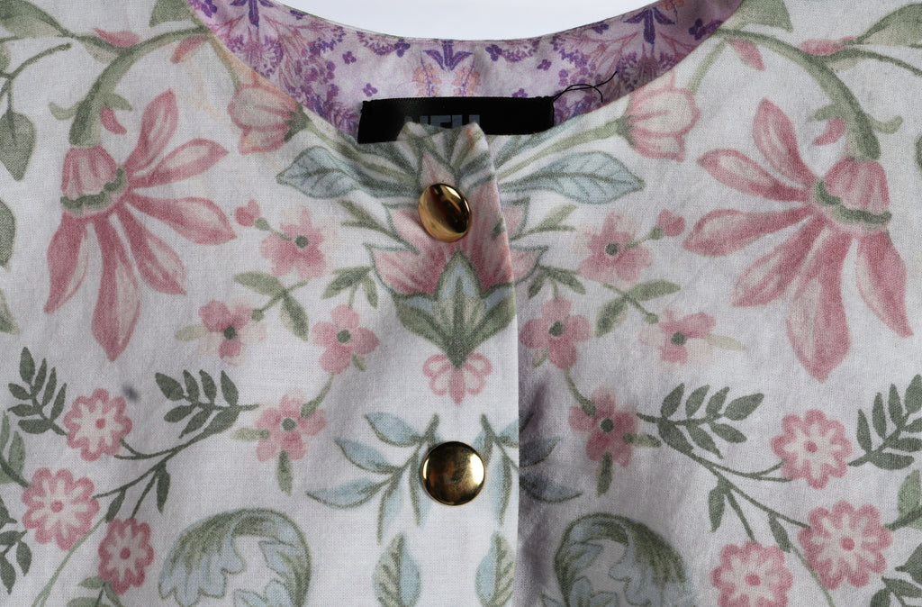 Vintage Floral Co-Ord Set | Sustainable Sleeveless Crop Top & Maxi Skirt
