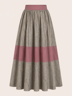 Woodland Print Co-Ord Set | Sustainable Sleeveless Crop Top & Maxi Skirt