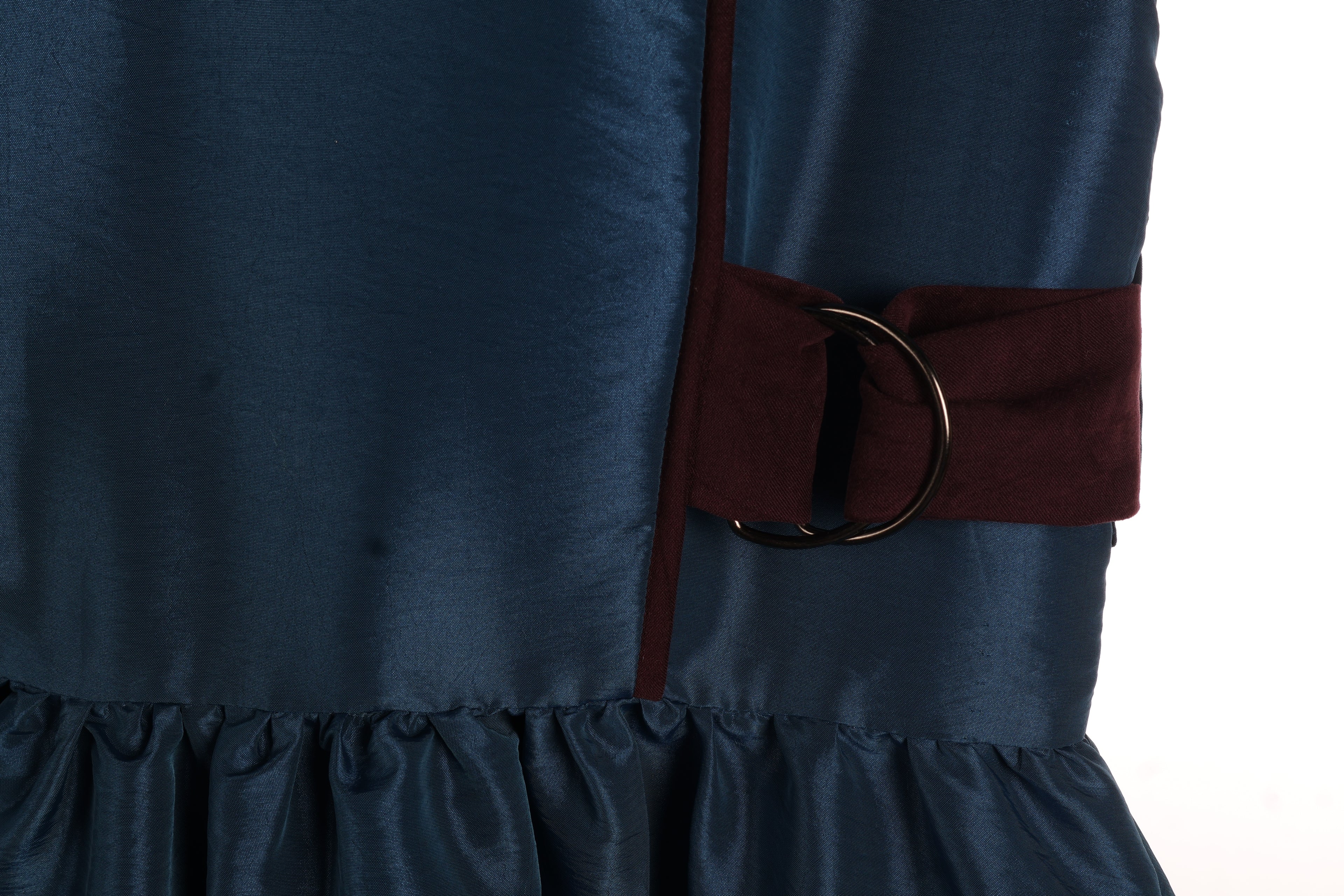 Midnight Blue Maxi Dress | Sustainable Sleeveless Occasion Dress with Contrast D-Ring Waist Detail