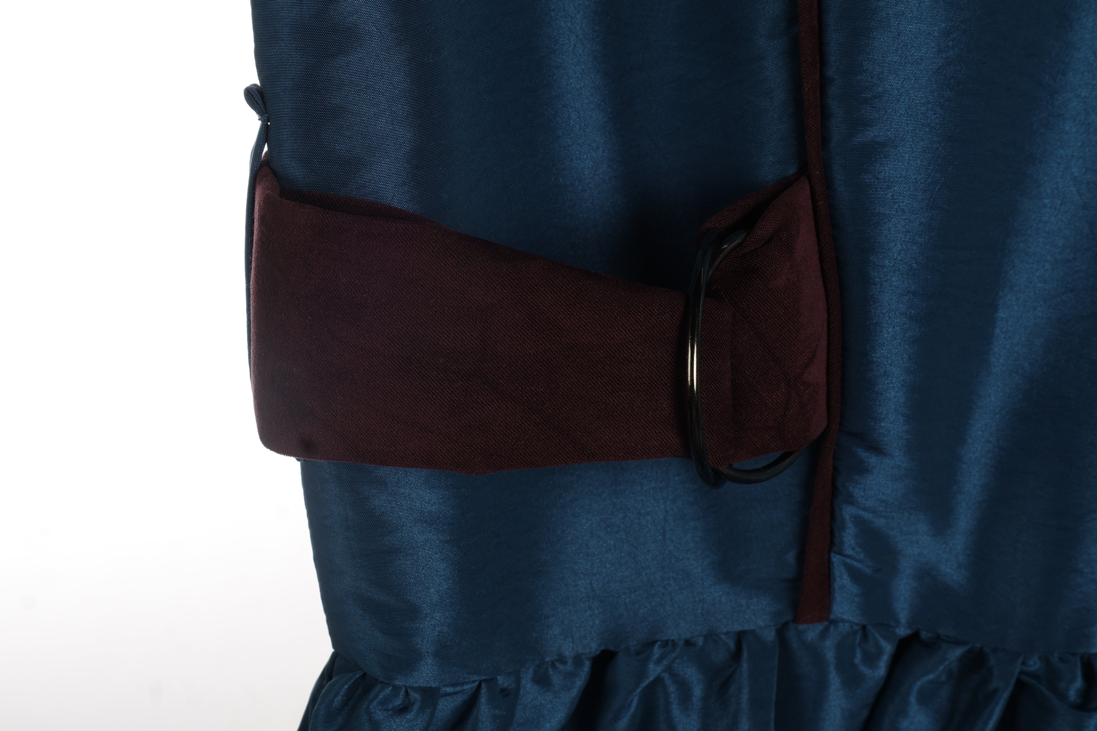 Midnight Blue Maxi Dress | Sustainable Sleeveless Occasion Dress with Contrast D-Ring Waist Detail