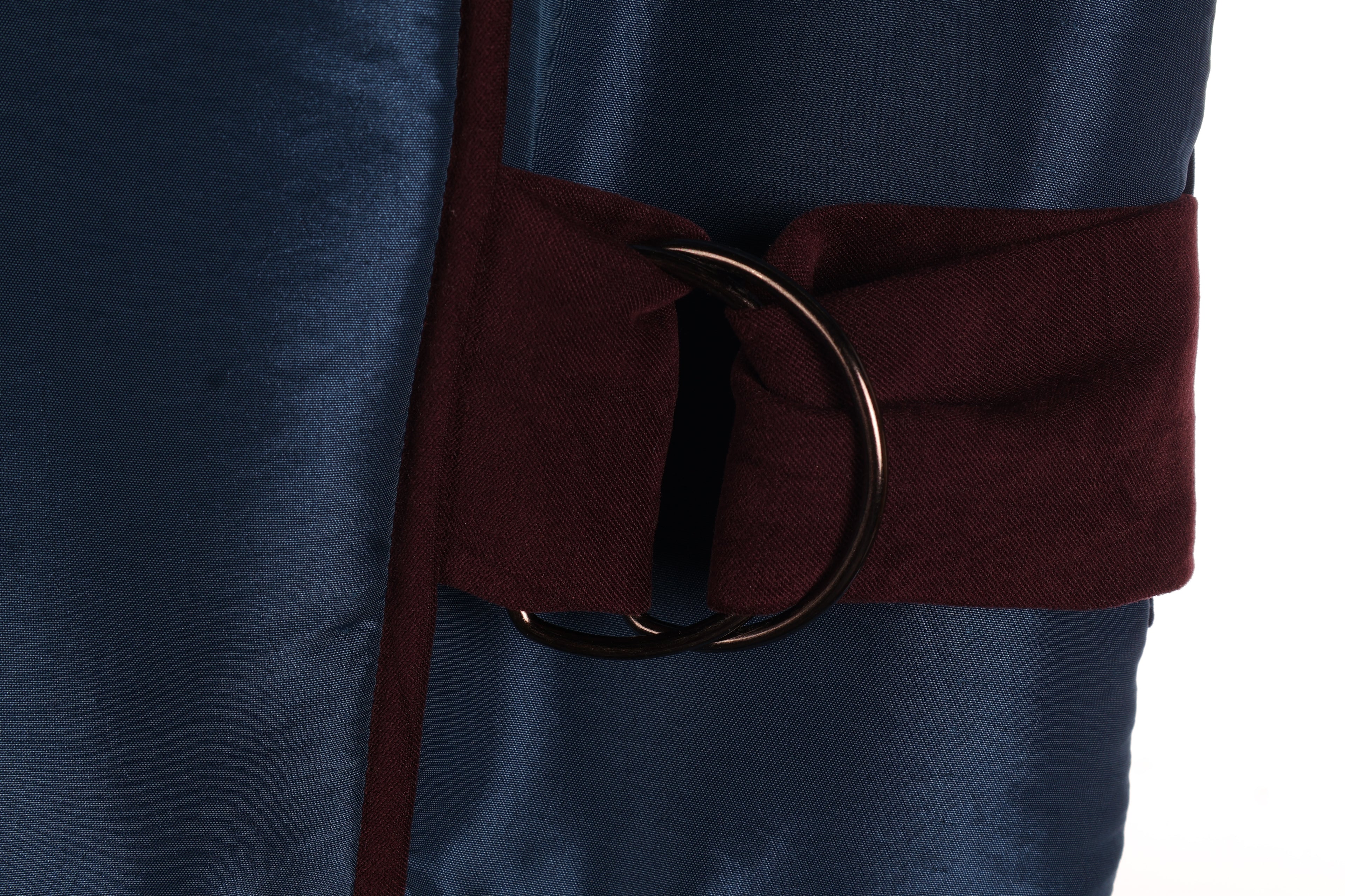 Midnight Blue Maxi Dress | Sustainable Sleeveless Occasion Dress with Contrast D-Ring Waist Detail