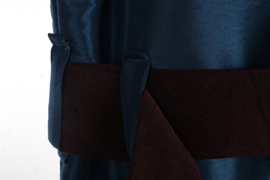Midnight Blue Maxi Dress | Sustainable Sleeveless Occasion Dress with Contrast D-Ring Waist Detail