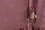 Blush Pink Maxi Dress | Sustainable Sleeveless Occasion Dress with Gold Embroidered Detail & D-Ring Waist