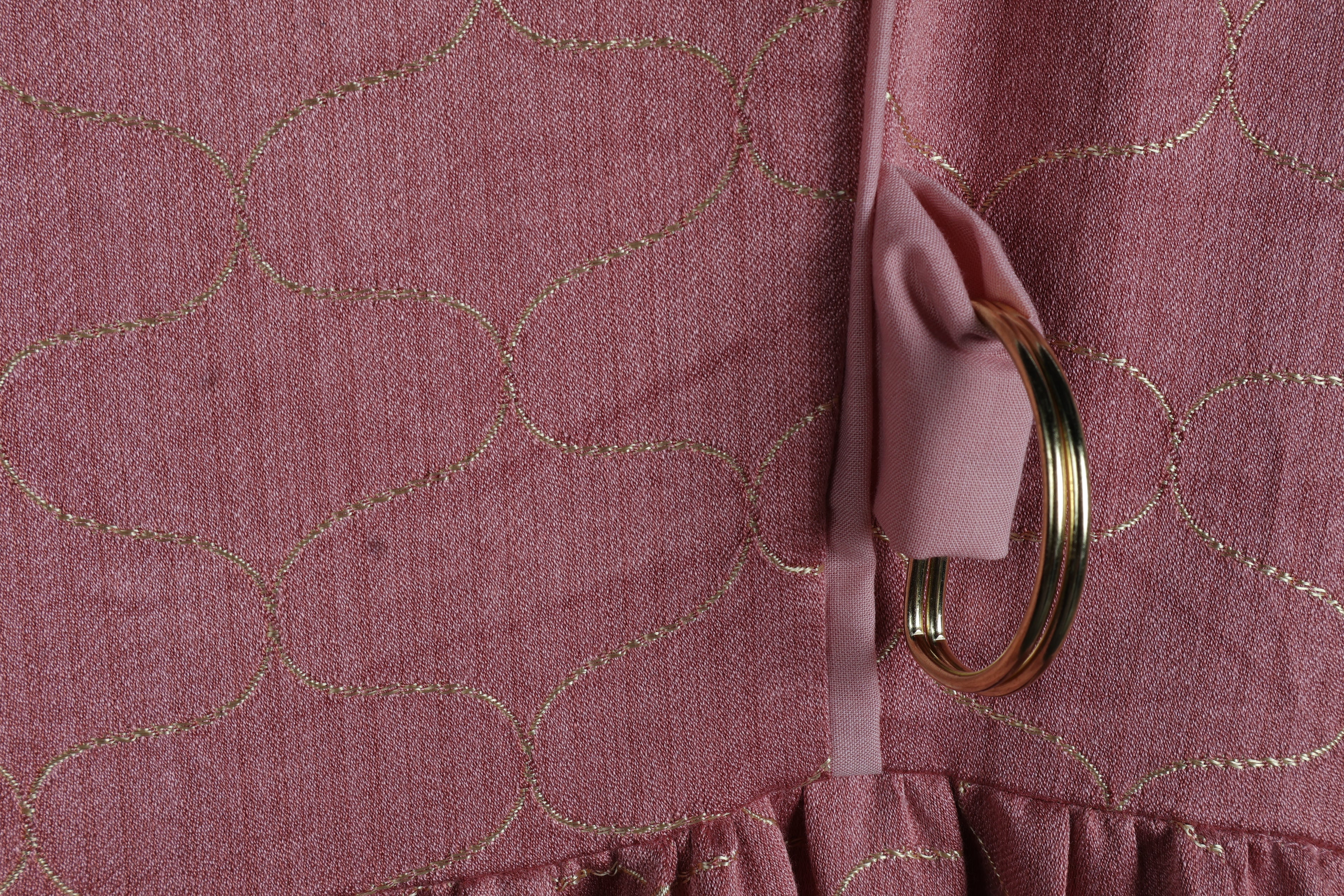 Blush Pink Maxi Dress | Sustainable Sleeveless Occasion Dress with Gold Embroidered Detail & D-Ring Waist