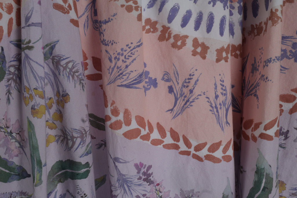 Botanical Floral Co-Ord Set | Sustainable Sleeveless Crop Top & Maxi Skirt