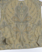 Soft Gold Paisley Co-Ord Set | Sustainable Sleeveless Crop Top & Maxi Skirt