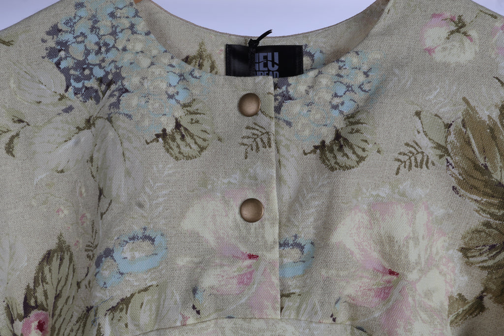 Vintage Floral Co-Ord Set | Sustainable Sleeveless Crop Top & Tiered Maxi Skirt