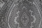 Grey Paisley Maxi Dress | Sustainable Sleeveless Occasion Dress with Sage Adjustable D-Ring Waist
