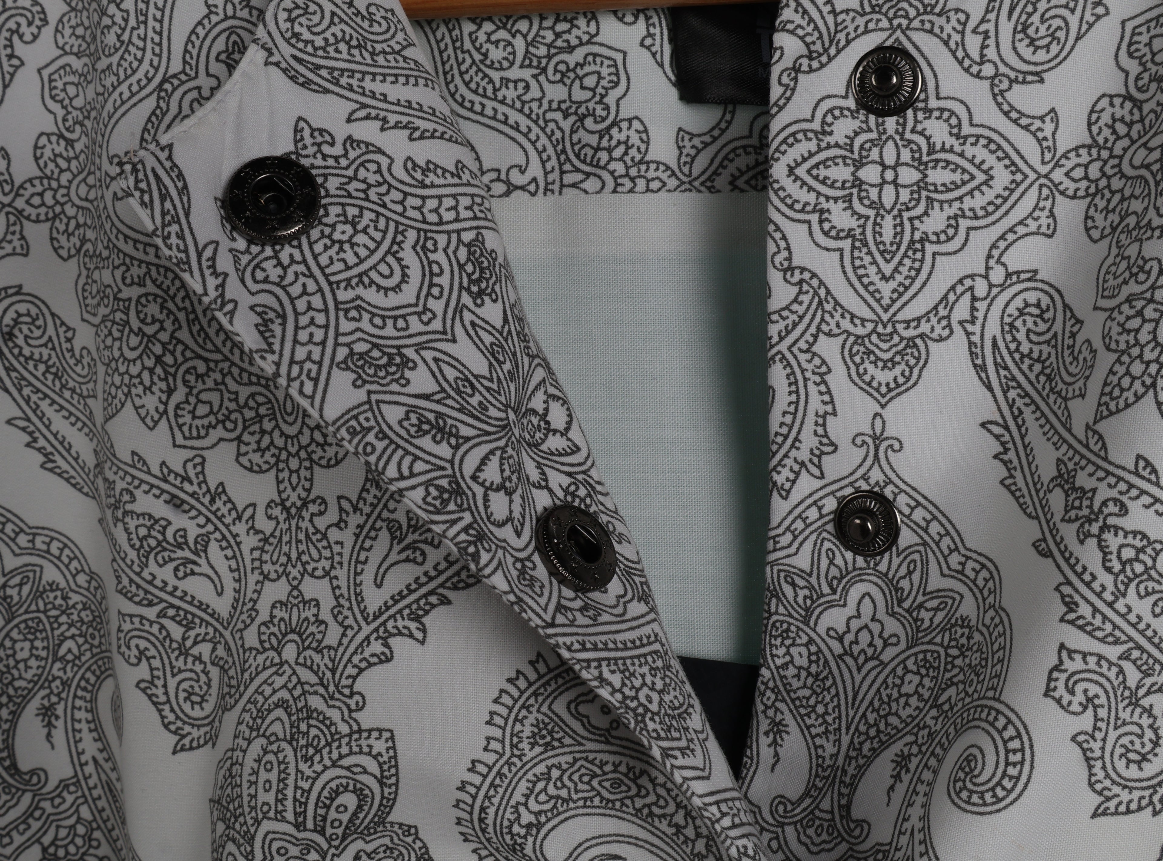 Grey Paisley Maxi Dress | Sustainable Sleeveless Occasion Dress with Sage Adjustable D-Ring Waist