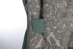 Grey Paisley Maxi Dress | Sustainable Sleeveless Occasion Dress with Sage Adjustable D-Ring Waist