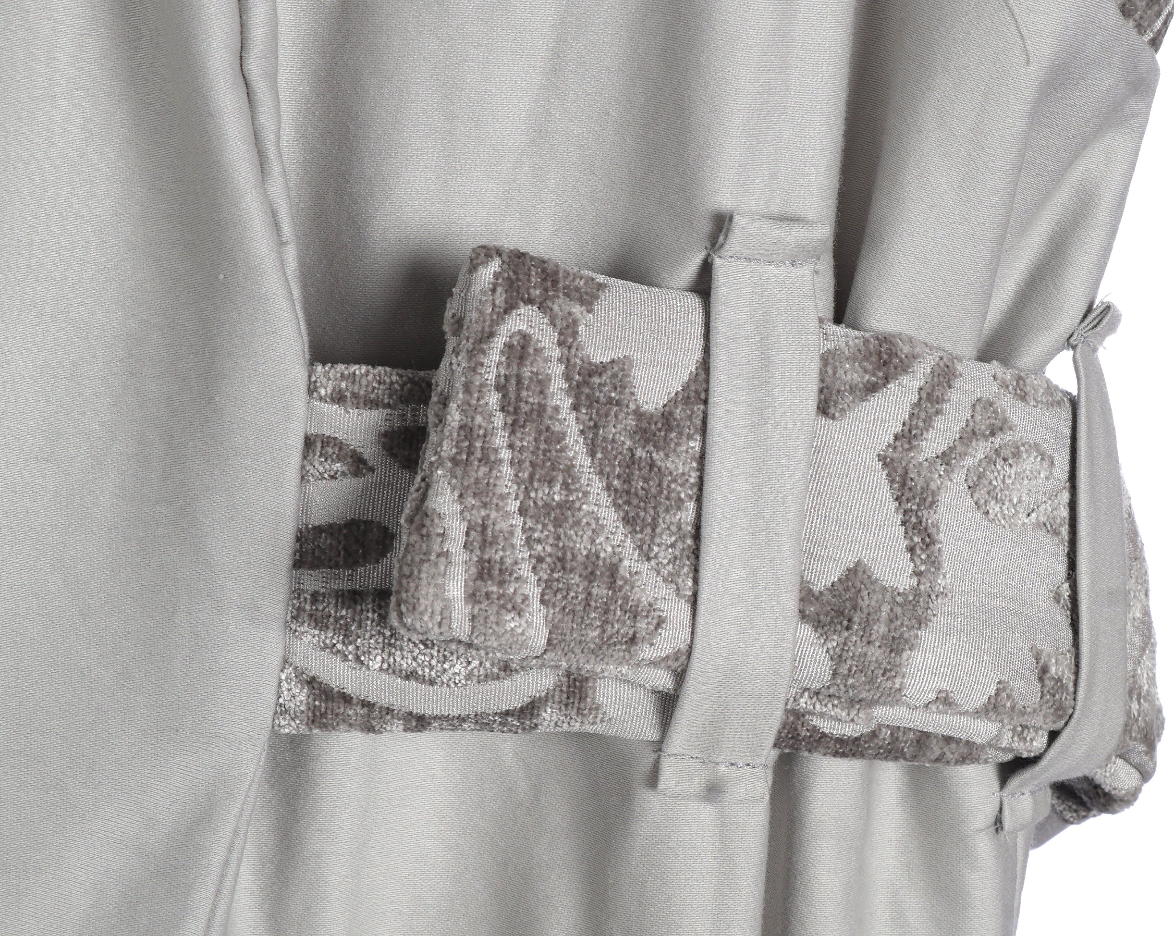 Stone Grey Maxi Dress | Sustainable Sleeveless Dress with Adjustable Jacquard D-Ring Waist