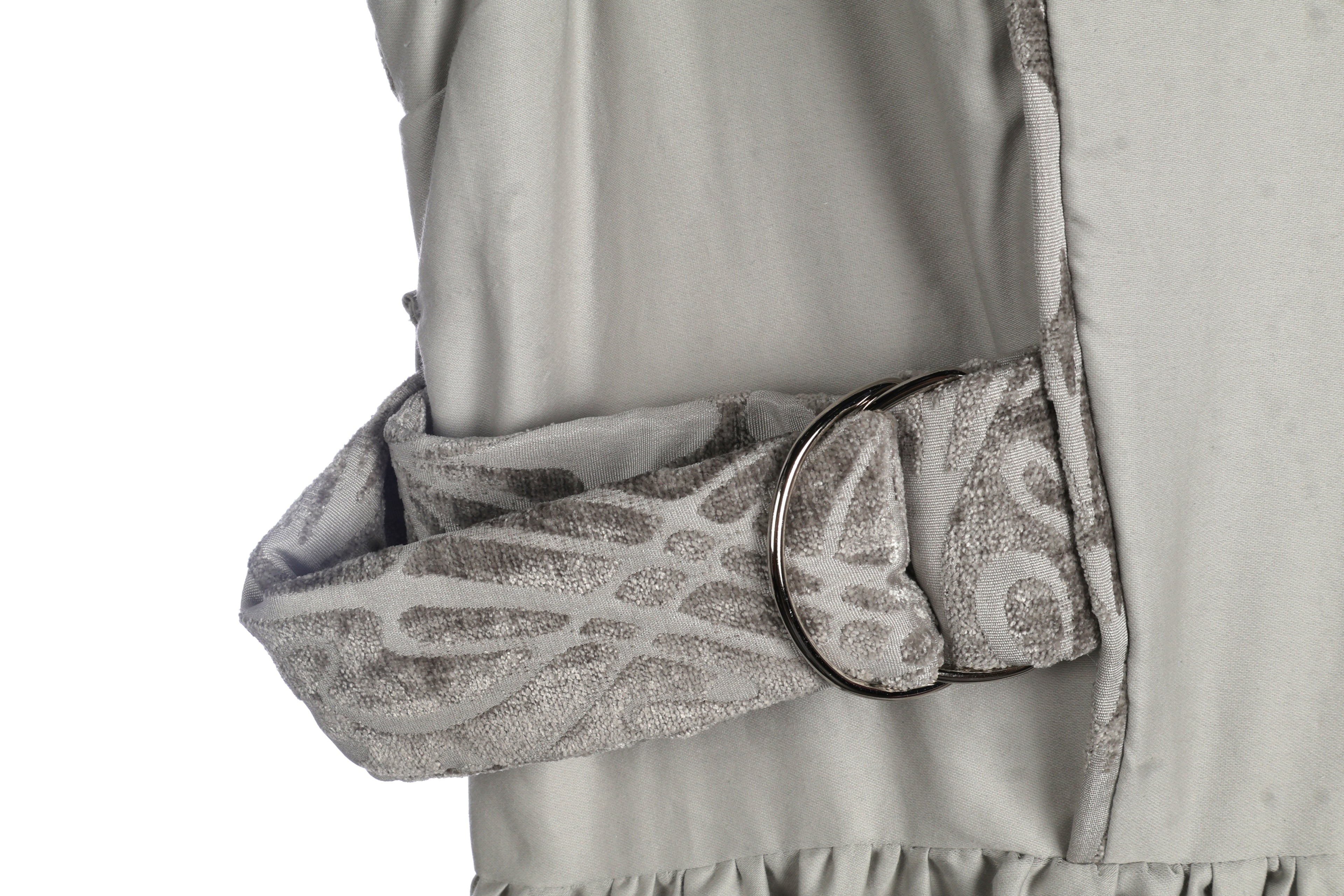 Stone Grey Maxi Dress | Sustainable Sleeveless Dress with Adjustable Jacquard D-Ring Waist
