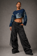 One-of-One Indigo Patchwork Denim Top