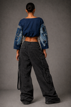 One-of-One Indigo Patchwork Denim Top